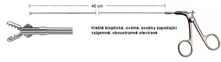 Kliešte bioptické 400 mm, 7 Charr. semirig. obojstranné ot.